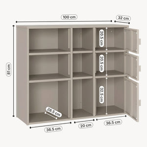 Dulap documente Kliri 81x100x32 cm otel camel [en.casa]