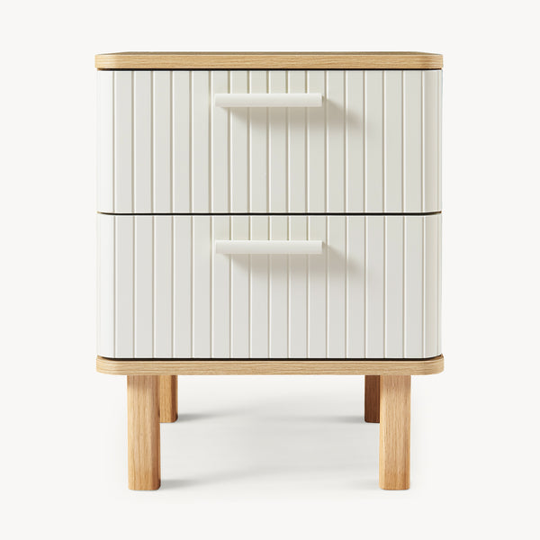 Noptiera Ferrersp 50x40x40 cm efect stejar/oatmeal [en.casa]