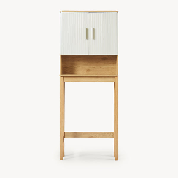 Dulap baie deasupra WC Ferrersp 160x63x20 cm efect stejar/oatmeal/natur [en.casa]