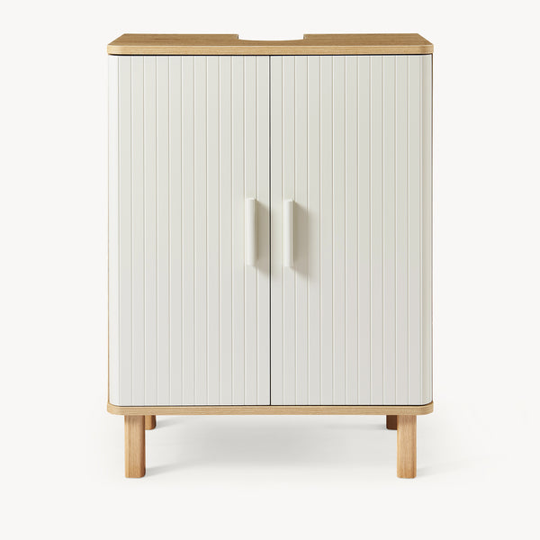 Dulap baie sub chiuveta Ferrersp 80x60x35 cm efect stejar/oatmeal/natur [en.casa]