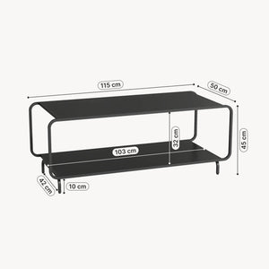 Masuta cafea Færder  115x50x45 cm negru [en.casa]