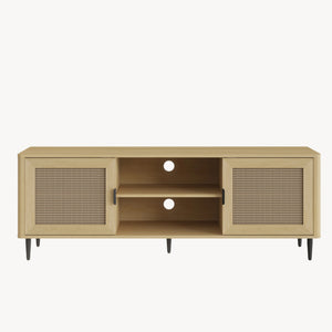 Comoda TV  Lukhomso 152x40x54 cm efect stejar/efect ratan [en.casa]
