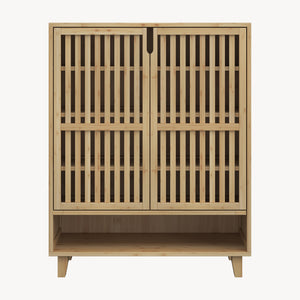 Dulap pantofi Sirgerg 91x72x35 cm bambus natur  [en.casa] 