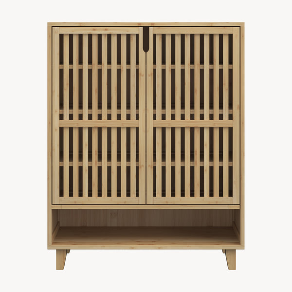 Dulap pantofi Sirgerg 91x72x35 cm bambus natur  [en.casa] 