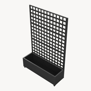 Perete despartitor Toma 190x82x38 cm otel galvanizat negru [casa.pro]