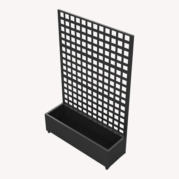 Perete despartitor Toma 190x82x38 cm otel galvanizat negru [casa.pro]