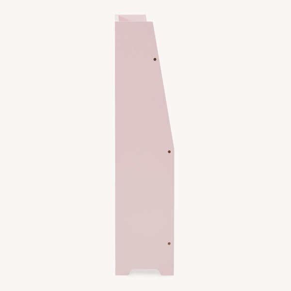 Raft roz pentru carti copii cu 3 spatii depozitare Virer 78x60x18 cm [en.casa]