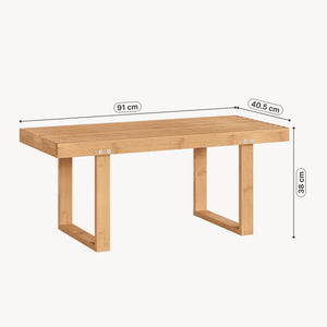 Banca hol Aarela 91x41x38 cm bambus [en.casa]