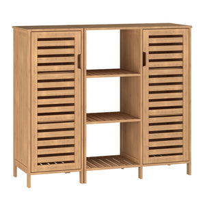Dulap baie 2 componente Hakseri 87x99x33 cm bambus natur [en.casa]