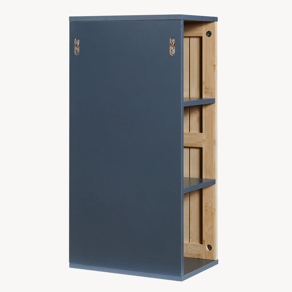 Dulap perete baie Svanes 60x30x20 cm gri inchis/natur [en.casa]
