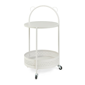 Carucior rotund pe 3 roti pt servire la masa Jässaatka 76x40 cm gri [en.casa] 