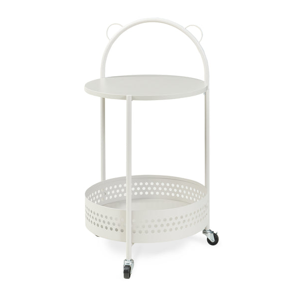 Carucior rotund pe 3 roti pt servire la masa Jässaatka 76x40 cm gri [en.casa] 