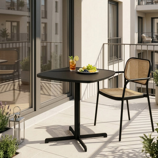 Masă bistro de exterior Foggia 75x70x70 cm oțel antracit [casa.pro]