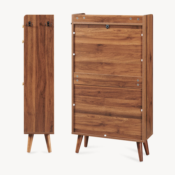 Suport pentru încălțăminte Virievarnu 111x60x24 cm aspect nuc [en.casa]