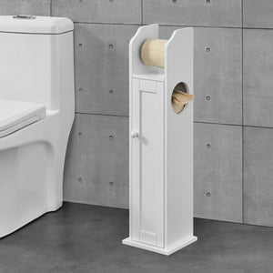 Dulap baie Emma cu spatiu depozitare si suport hartie WC [en.casa] 
