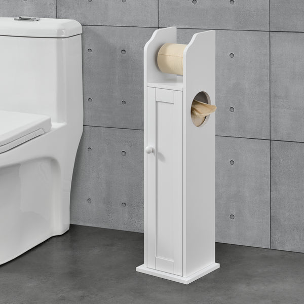 Dulap baie Emma cu spatiu depozitare si suport hartie WC [en.casa] 