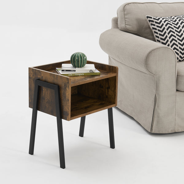 Masuta living Dana 52 x 42 x 35 cm efect lemn/negru [en.casa]