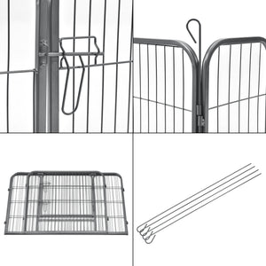 Tarc animale mici companie ABWI-5208 otel 125 x 85 x 70 cm [pro.tec]