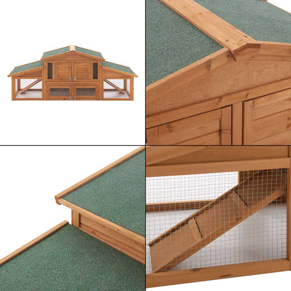 Cusca iepuri mici Schmitten 72 x 180 x 62 cm lemn brad [en.casa]