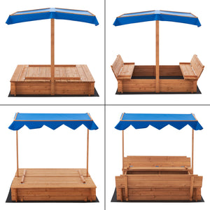 Lada nisip Kellenhusen 120 x 120 x 120 cm brad [en.casa]