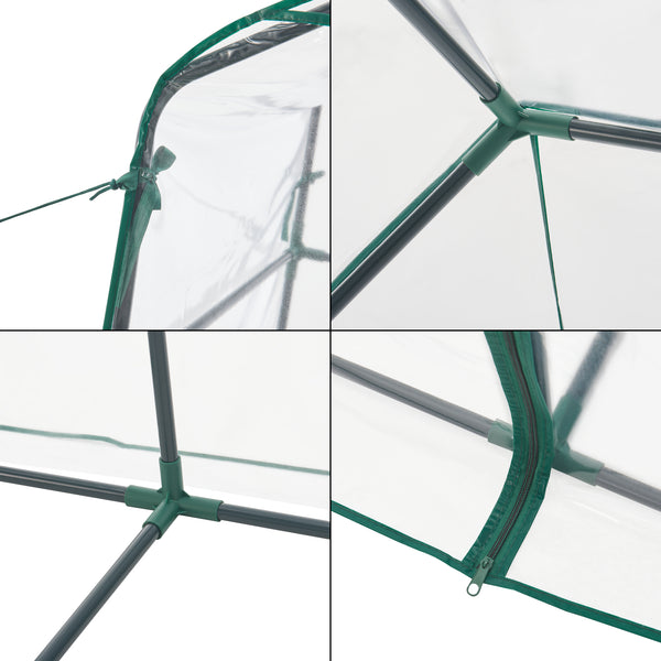 Solar gradina Hoorn 140 x 73 x 195 cm folie PVC transparent [en.casa]