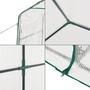 Solar gradina cu rafturi Oosterhout 120 x 186 x 190 cm transparent [en.casa]