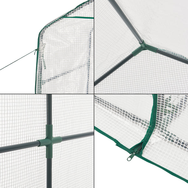 Solar gradina cu rafturi Oosterhout 120 x 186 x 190 cm transparent [en.casa]