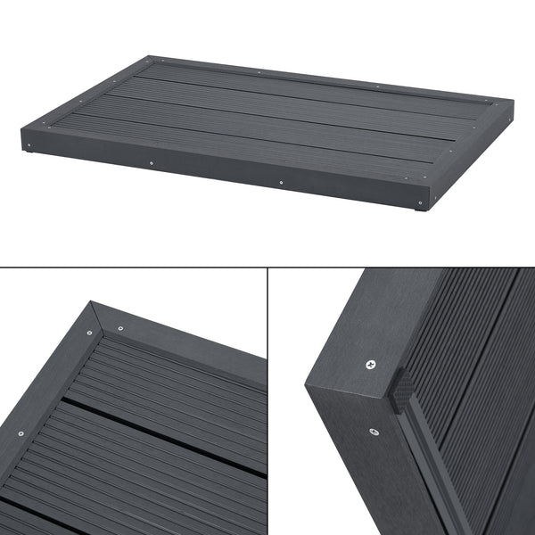 Cadita dus gradina Nurtingen 150kg WPC gri inchis [en.casa]