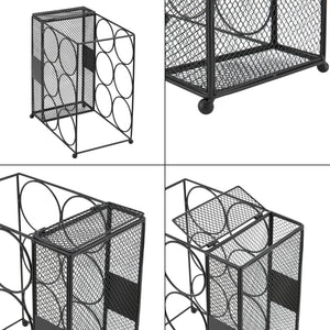 Suport sticle vin Drangedal metal pentru 6 sticle [en.casa]