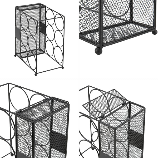 Suport sticle vin Drangedal metal pentru 6 sticle [en.casa]