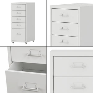 Dulap birou Kokar 69x28x41cm mobil cu 5 sertare  [en.casa]