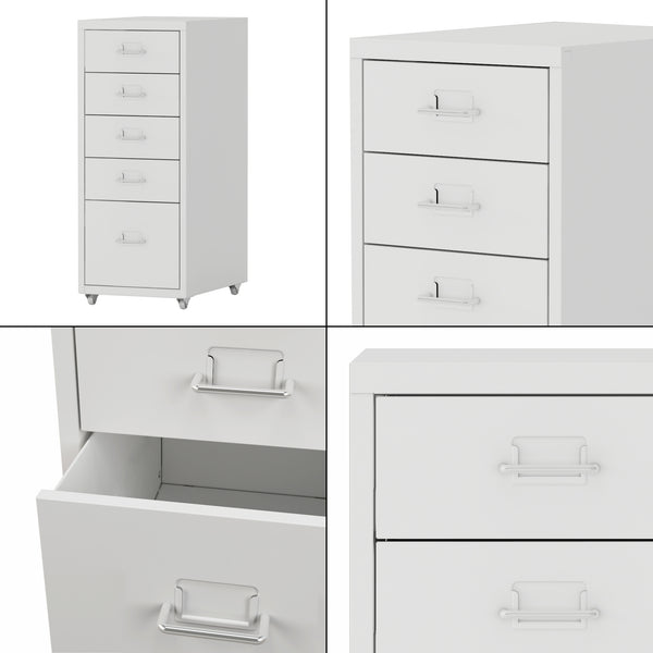 Dulap birou Kokar 69x28x41cm mobil cu 5 sertare  [en.casa]