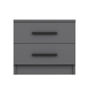 Noptiera cu 2 sertare Fanø 47x50x40cm pal antracit [en.casa]