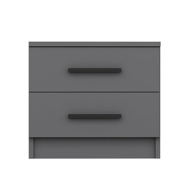 Noptiera cu 2 sertare Fanø 47x50x40cm pal antracit [en.casa]