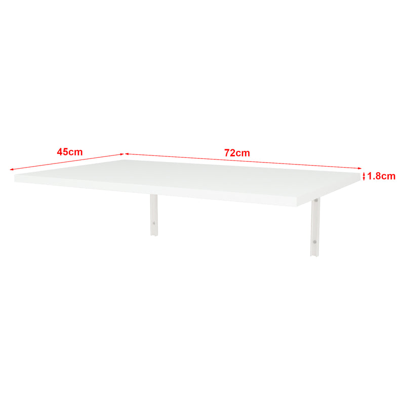 Schiță cotată Masa pliabila montabila pe perete Klepp 72 x 45 cm alb [en.casa]