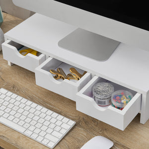 Suport pentru monitor Ruovesi 12x51x25cm Alb [en.casa]