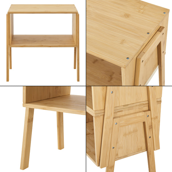 Set de noptiere Vinderup bambus, natural [en.casa]