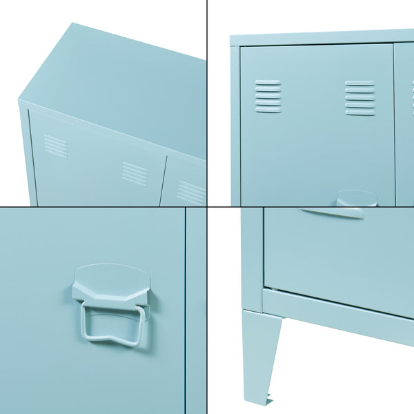 Dulap metalic Oripää - 90x80x33cm - Albastru-gri