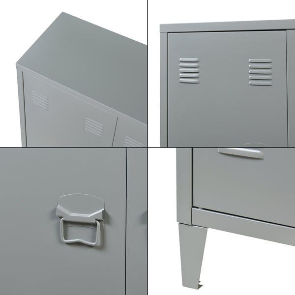 Dulap metalic Oripää - 90x80x33cm - Gri închis