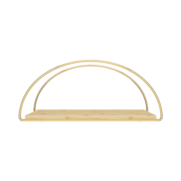 Raft perete Mynämäki 39x16x17cm auriu natur [en.casa]