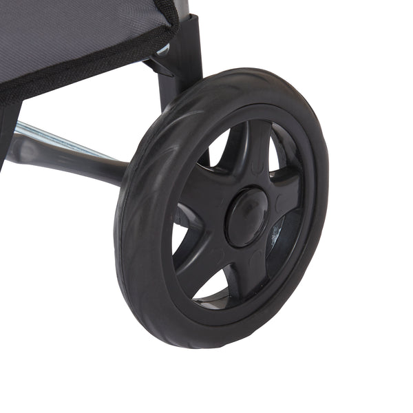 Carucior pliabil cumparaturi Aaby - NEU 95.5x35x29 cm 30 kg gri inchis/negru [en.casa]