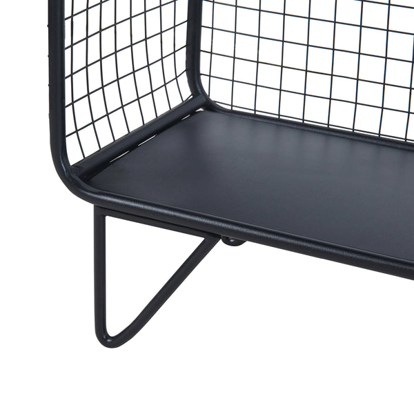 Raft de sine statator Volda 90x50x19cm metal negru [en.casa]