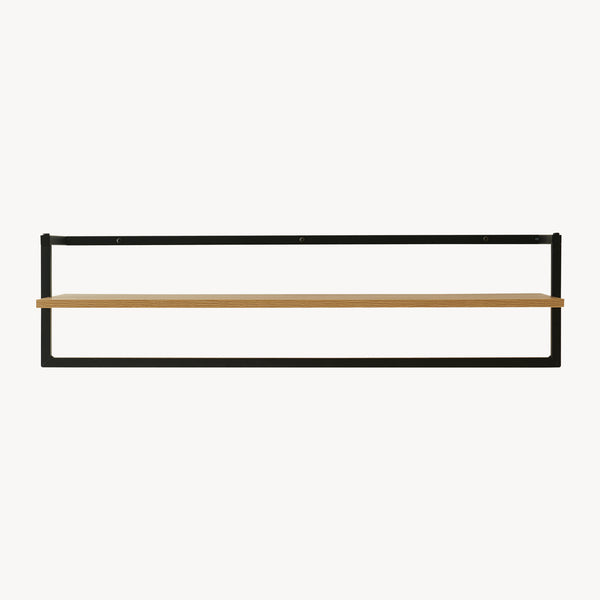 Cuier de perete Evje 80x30x20cm negru/efect lemn [en.casa]