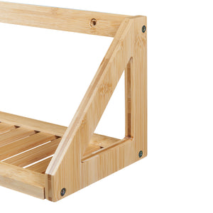 Set 2 rafturi perete Gjerdrum 43x15x15cm bambus [en.casa]