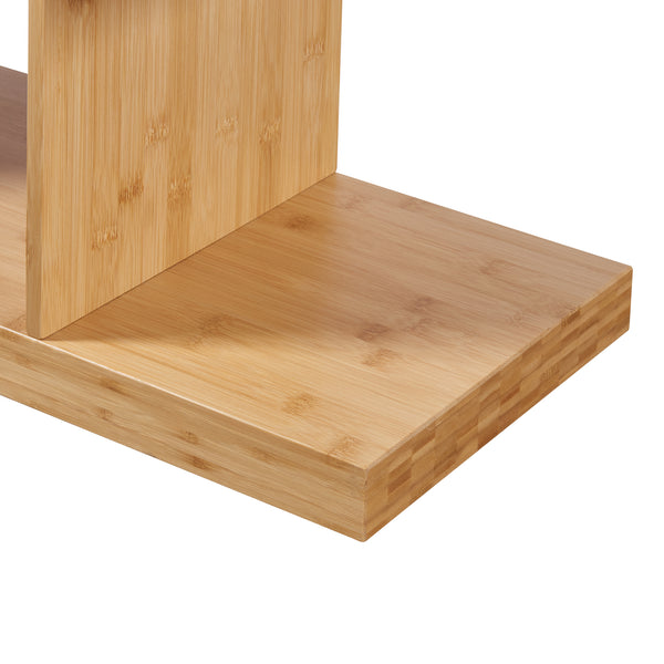 Raft de sine statator Gullspång 130x55x30cm bambus natur [en.casa]