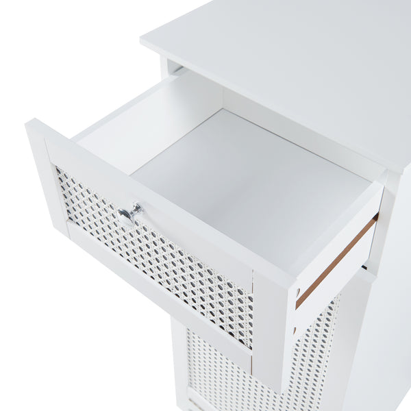 Dulap baie cu cos pentru rufe Karlsøy 90x38x40cm alb [en.casa]
