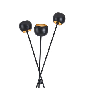 Lampadar Nykvarn 161cm 3xE14 max 40W negru/auriu [lux.pro]