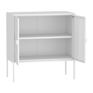 Comoda Castelli  82,5 x80x40cm otel alb [en.casa]