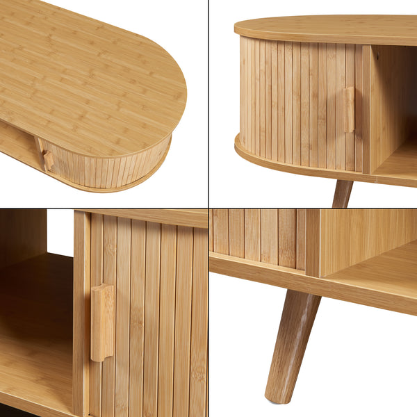 Masuta cafea Nordkapp 120x55x40cm natur [en.casa]