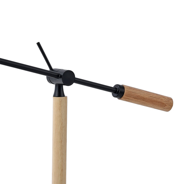 Lampa de masa Watford negru/lemn natur [lux.pro]